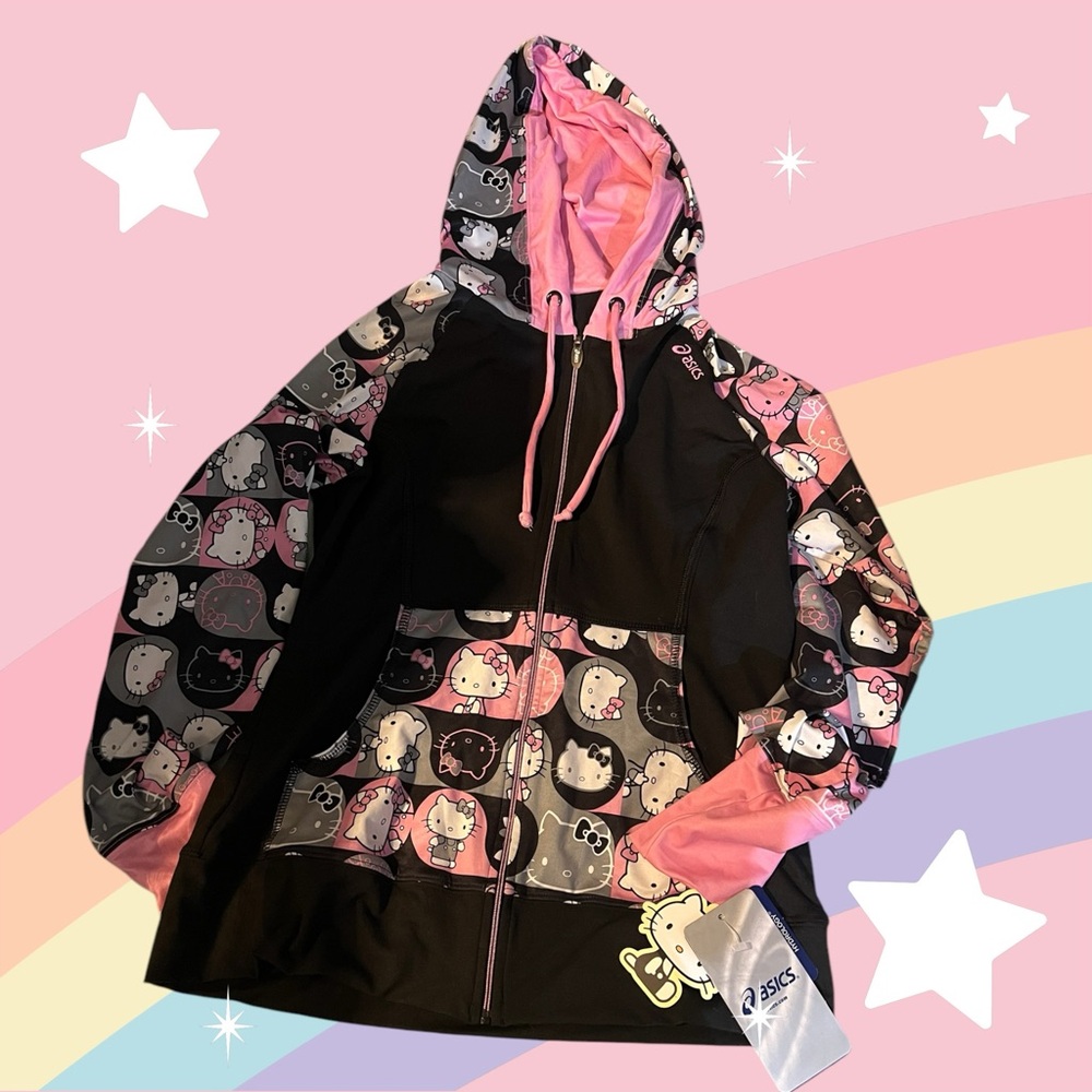 Hello Kitty Black and Pink  ASICS Sweater